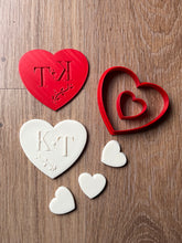 Load image into Gallery viewer, Custom initial cookie debosser floral Wedding Engagement name