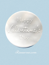 Load image into Gallery viewer, happy valentine's day debosser rose heart cookie cutter fondant embosser cake decoration happy v day