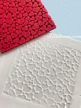 Load image into Gallery viewer, heart texture cookie stamp valentine's day theme clay stamp heart pattern fondant embosser