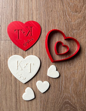 Load image into Gallery viewer, Custom initial cookie debosser floral Wedding Engagement name