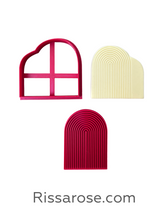 Load image into Gallery viewer, Rainbow double Arch Cookie Cutter debosser raised stamp