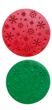 Load image into Gallery viewer, snowflake texture cookie debossers xmas winter wonderland frozen theme snow texture debosser