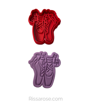 Load image into Gallery viewer, Ballet Cookie Cutter Stamp Ballerina Tutu Pointe Shoes ribbon