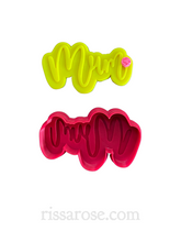 Load image into Gallery viewer, love mum cookie cutter and debosser set - mother's day
