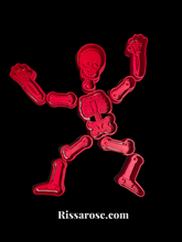 Load image into Gallery viewer, halloween skeleton cookie cutter stamp anatomy puzzle body bones