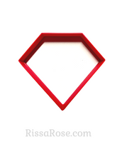 Load image into Gallery viewer, super hero cookie cutter boy wears cape soun zap paw sheild cutter