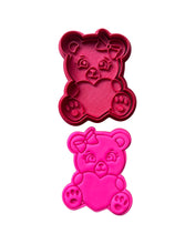 Load image into Gallery viewer, Panda Bear with Heart Cookie Cutter Stamp Valentines day
