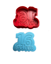 Load image into Gallery viewer, Number cookie cutter Letter combined birthday anniversary embosser 21 30 40 50 60 70 80