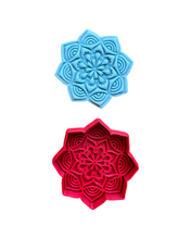 Load image into Gallery viewer, Mandala Cookie cutter stamp Flower Lace Pattern Indian Bohemian Henna Mehndi Diwali Chakra