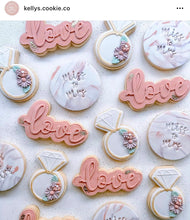 Load image into Gallery viewer, love cookie cutter debosser fondant cutter valentine's weddings mother's day