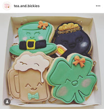 Load image into Gallery viewer, Saint Patrick's Day Cookie Cutter Stamp Pot Hat Clover Beer Leaf Rainbow