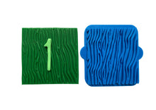 Load image into Gallery viewer, leaf & zebra texture cookie stamp woodland theme clay stamp forest pattern fondant embosser zebra