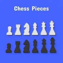 Load image into Gallery viewer, Complete Chess cutter silhouette Pawn King Queen Bishop Rook Knight