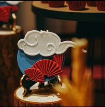 Load image into Gallery viewer, Asian fan Silicone Mould Chinese New Year flowers, leaves fan