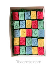 Load image into Gallery viewer, Christmas 12 daya advent calendar cookie cutter stamp set