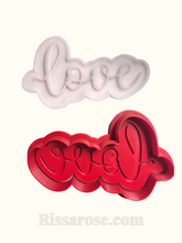 Load image into Gallery viewer, love cookie cutter debosser fondant cutter valentine's weddings mother's day
