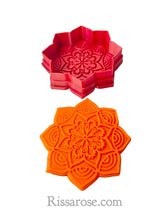 Load image into Gallery viewer, mandala cookie cutter stamp flower lace pattern indian bohemian henna mehndi diwali chakra