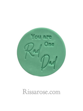 Load image into Gallery viewer, rad dad cookie stamps - blue dog dad happy father&#39;s day rad dad
