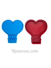 Load image into Gallery viewer, hot air balloon cookie cutter stamp oval round heart shape heart shape