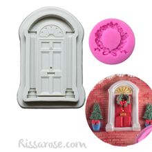 Load image into Gallery viewer, european door silicone mould and christmas wreath all 3 - door mould, cutter and wreath mould
