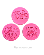 Load image into Gallery viewer, Mother's day cookie stamp happy mother's day I love you mum best mum ever