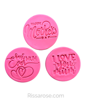 Load image into Gallery viewer, Mother&#39;s day cookie stamp happy mother&#39;s day I love you mum best mum ever
