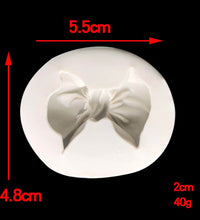 Load image into Gallery viewer, bows heart mould fondant sugarcraft soap princess theme