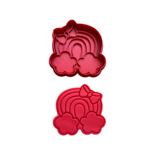 Load image into Gallery viewer, Valentine's Day cookie cutter rainbow jar heart wreath