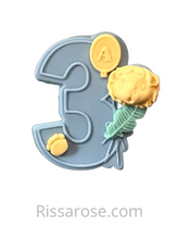 Load image into Gallery viewer, balloons number cookie cutter debosser bouquets heart