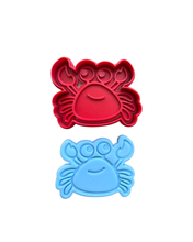 Load image into Gallery viewer, Ocean theme animals cookie cutter fondant embosser - Octopus Dolphin Seahorse Turtle Whale Crab