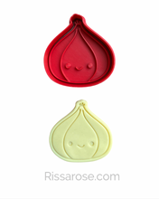 Load image into Gallery viewer, Fruit vegetable theme cookie cutter embosser banana carrot radish corn pear pumpkin avocado pineapple onion tomato watermelon apple lemon strawberry