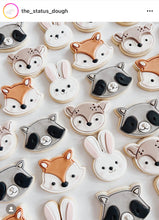 Load image into Gallery viewer, Woodland animal Cookie Cutter Stamp Deer Fox Raccoon Rabbit Safari Jungle