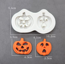 Load image into Gallery viewer, Halloween silicone mould skeleton hand bats pumpkin skull