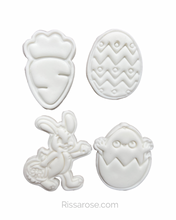 Load image into Gallery viewer, Easter Rabbit cookie cutter PYO set egg hunt chicken Egg