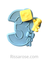 Load image into Gallery viewer, balloons number cookie cutter debosser bouquets heart