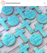 Load image into Gallery viewer, baptism cross cookie stamp fondant embosser christening cookie personalised stamp gift
