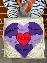 Load image into Gallery viewer, Mother's day puzzle cutter stamp Love Heart messages