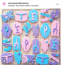 Load image into Gallery viewer, Gymnastics fondant cutters handstand yoga pose silhouette