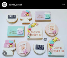 Load image into Gallery viewer, Tiered cake cookie cutter debosser Annoucement Easel wedding birthday
