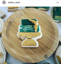 Load image into Gallery viewer, tired cake cookie cutter debosser annoucement easel wedding birthday
