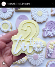 Load image into Gallery viewer, birthday anniversary number cookie cutter letter combined embosser debosser 1-10
