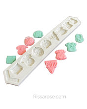 Load image into Gallery viewer, Baby Silicone Mould -baby shower onesie bib nappy dress
