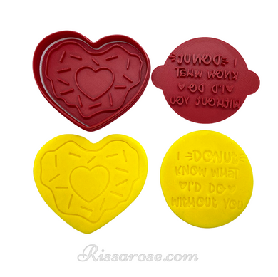 donut valentine cookie cutter stamp i donut know what to do heart donut donut & i 