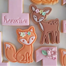 Load image into Gallery viewer, woodland theme animals - rabbit, bear, fox, raccoon and squirrel