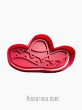 Load image into Gallery viewer, mexican theme cookie cutter stamp - llama, guitar, sombrero, lime sombrero