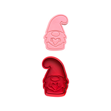 Load image into Gallery viewer, Gnome Cookie Cutter Stamp Heart Mushroom Valentine's day