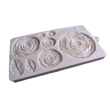 Load image into Gallery viewer, assorted rosette ruffle xl silicone moulds- wedding floral cakes - flower silicone mould