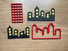 Load image into Gallery viewer, skyline cookie cutter high-rise buildings city cake fondant cutter