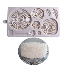 Load image into Gallery viewer, assorted rosette ruffle xl silicone moulds- wedding floral cakes - flower silicone mould