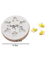 Load image into Gallery viewer, bee mould beehive fondant mold sugarcraft soap 7 large bees